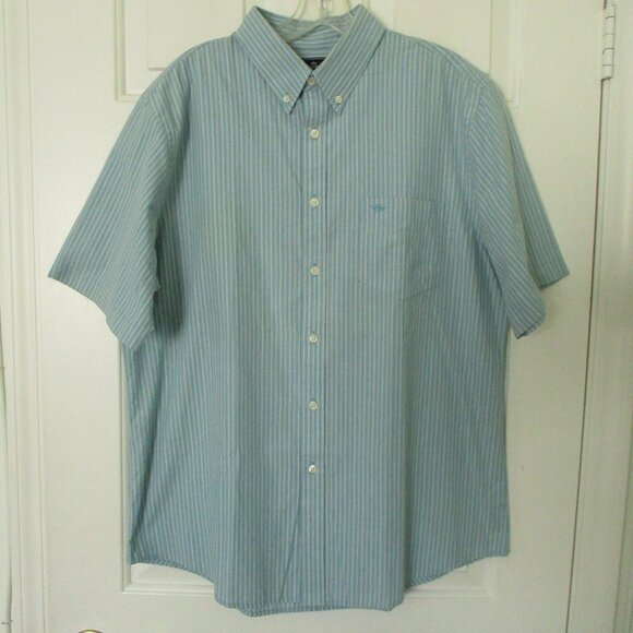 Dockers Mens S/S Green Cotton Button Down Casual Shirt - Size Large - Picture 3 of 3